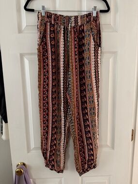 American Eagle Outfitters Multicolor Striped Boho Joggers
